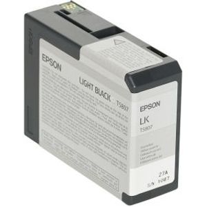 Epson inktpatroon licht zwart T 580 80 ml T 5807