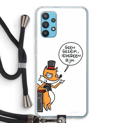 Geen Gezeik: Samsung Galaxy A32 4G Transparant Hoesje met koord