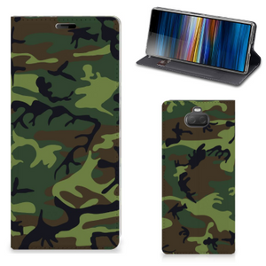 Sony Xperia 10 Plus Hoesje met Magneet Army Dark