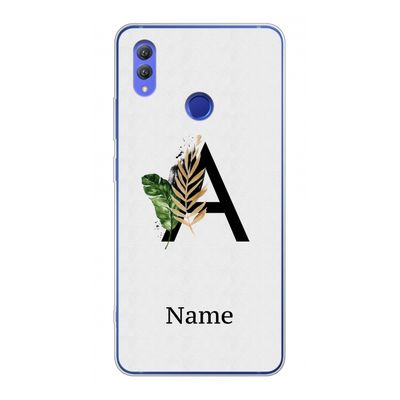 Charcoal Flora: Honor Note 10 Transparant Hoesje