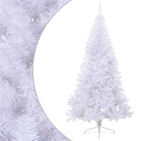 VidaXL Kunstkerstboom met standaard half 180 cm pvc wit