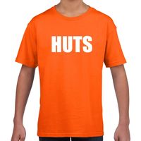 HUTS fun t-shirt oranje voor kids XL (164-176)  -