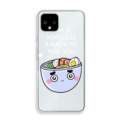 I'm A Hopeless Ramen-Tic For You: Pixel 4 Transparant Hoesje