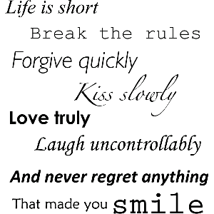 Life is short - Muursticker