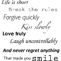 Life is short - Muursticker