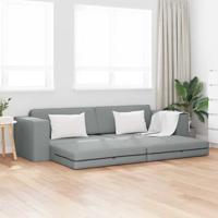 Vloersofa Bed Lichtgrijs 245 x 78 x 77 cm Stof