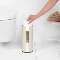 Brabantia ReNew toiletaccessoire set van 3 - toiletborstel met houder, toiletrolhouder en reserverolhouder - Soft Beige - thumbnail