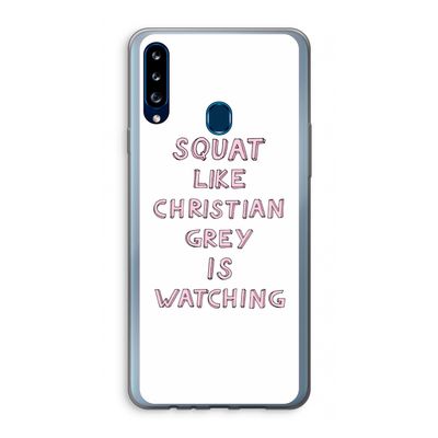 Christian Grey: Samsung Galaxy A20s Transparant Hoesje