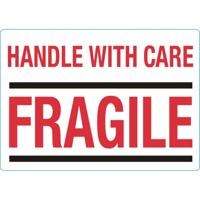 Waarschuwingsetiket handle with care 500 stuks
