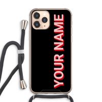 Namecase: iPhone 11 Pro Max Transparant Hoesje met koord Namecase: iPhone 11 Pro Max Transparant Hoesje met koord