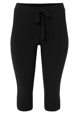 Yoek Capri broek | Zwart | Maat 38/40