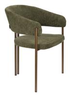 Dutchbone Eetkamerstoel 'Naida' Bouclé, kleur Groen