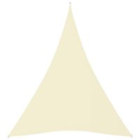 vidaXL Zonnescherm driehoekig 3x4x4 m oxford stof crèmekleurig