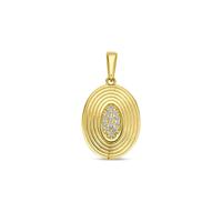 14k Geelgouden Hanger met Zirkonia - Een Sprankelend Accessoire voor Elke Gelegenheid