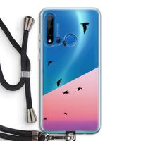 Fly away: Huawei P20 Lite (2019) Transparant Hoesje met koord