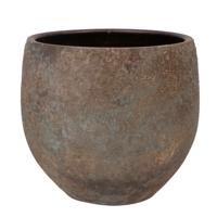 DK Design Bloempot Maya - rond - roestbruin - D27xH30 cm - rustiek