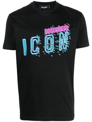 DSQUARED2 t-shirt en coton à imprimé Icon - Noir