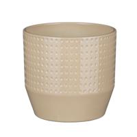 Mica Decorations Bloempot Nola - beige - D16 x H15 cm - relief dots - thumbnail