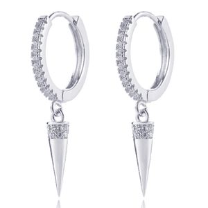 LGT JWLS Oorringen met Conische Cilinder Hanger - Conical Silver