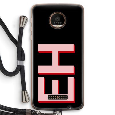 Monogram: Motorola Moto Z Force Transparant Hoesje met koord