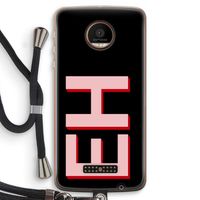 Monogram: Motorola Moto Z Force Transparant Hoesje met koord