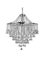 Kroonluchter Dorchester 5Lt Chrome Metal & Crystal