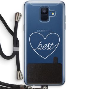 Best heart pastel: Samsung Galaxy A6 (2018) Transparant Hoesje met koord