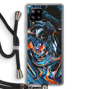 Black Unicorn: Samsung Galaxy A42 5G Transparant Hoesje met koord