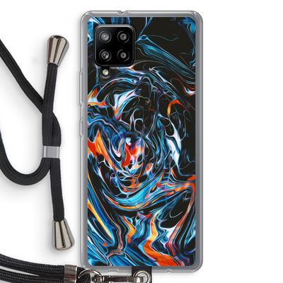 Black Unicorn: Samsung Galaxy A42 5G Transparant Hoesje met koord