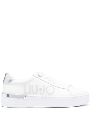 LIU JO baskets à logo imprimé - Blanc