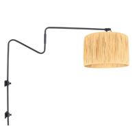 Steinhauer WandlampLinstrom zwart met strokleurige kap - 3721ZW