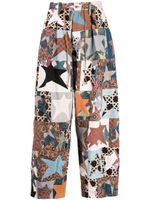 STORY mfg. pantalon ample à design patchwork - Multicolore