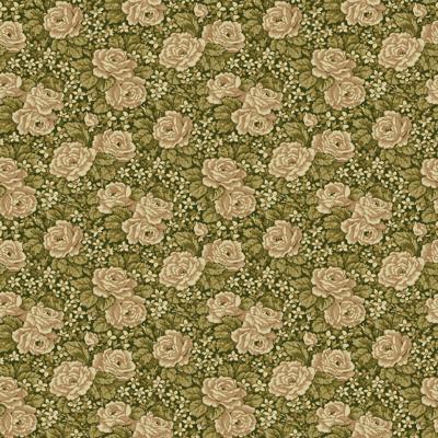 Dutch Wallcoverings Rosenlycka - Roses Green - Groen