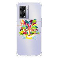 OPPO A77 5G | A57 5G Stevig Bumper Hoesje Cat Color - thumbnail