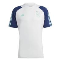 adidas Ajax Trainingsshirt 2023-2024 Kids Wit Donkerblauw Lichtblauw - thumbnail