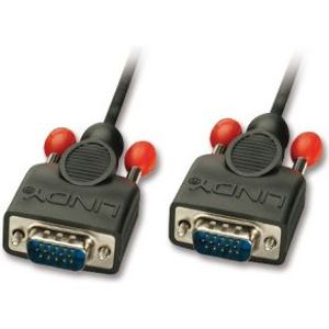 Lindy 2m HD15 VGA kabel VGA (D-Sub) Zwart
