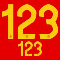 Spanje rugnummer en borstnummer 2024-2025 (Officiële Bedrukking) - thumbnail