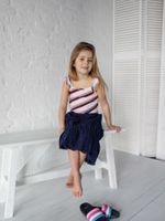 Quapi Meisjes top - Feden - Rood / wit gestreept - thumbnail