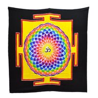Wandkleed Geïnspireerd op Lotus Mandala en OHM
