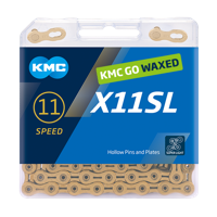 KMC chain x11sl 118l/box waxed 11-speed gold