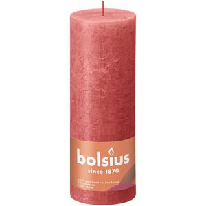 Bolsius stompkaars rustiek 19x6,8cm blossom pink