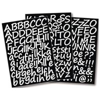 1x Setje alfabet plakletter stickers ongeveer 3 cm - Stickers - thumbnail
