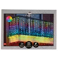 Lichtgordijn - 280 led lampjes - kleurveranderend - 300 x 140 cm - met afstandsbediening