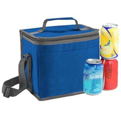 Koeltas - 9 liter - klein - blauw - polyester - 24x22x17 cm - voor lunch en drankjes