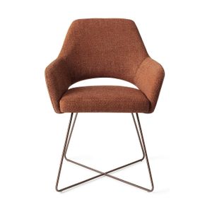 Jesper Home Yanai eetkamerstoel Tuscan Terra cross rose