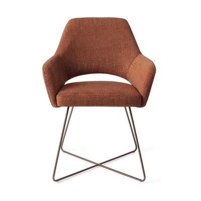 Jesper Home Yanai eetkamerstoel Tuscan Terra cross rose