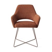 Jesper Home Yanai eetkamerstoel Tuscan Terra cross rose