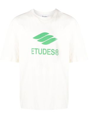 Études Studio t-shirt en coton biologique à logo imprimé - Tons neutres