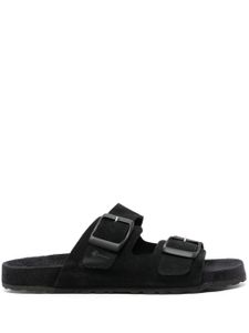 Manebi sandales Hamptons en daim - Noir