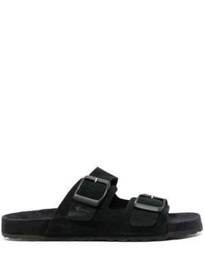 Manebi sandales Hamptons en daim - Noir